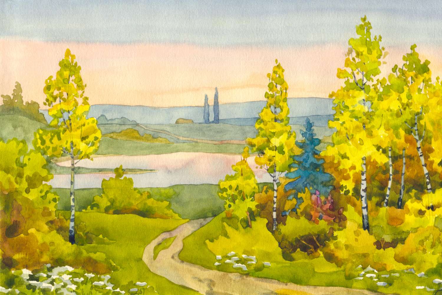 Aquarelles dans le parc et les jardins de Villa Cordevigo Aquarelles dans le parc et les jardins de Villa Cordevigo